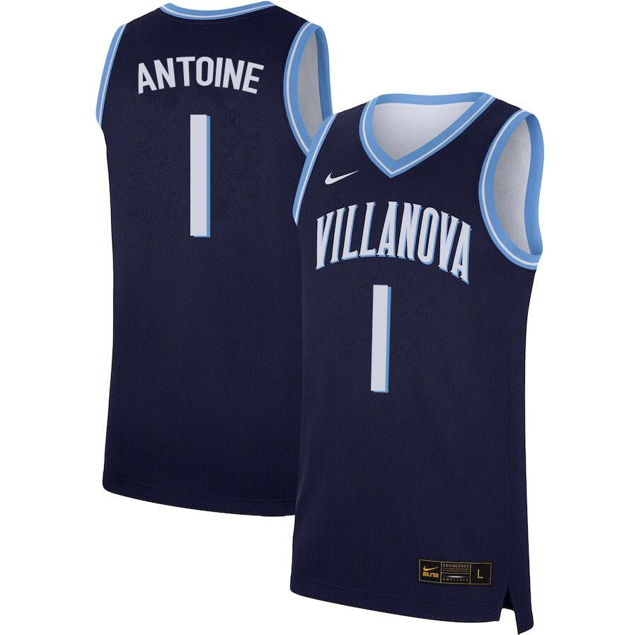 Men #1 Bryan Antoine Villanova Wildcats College Basketball Jerseys Sale-Navy